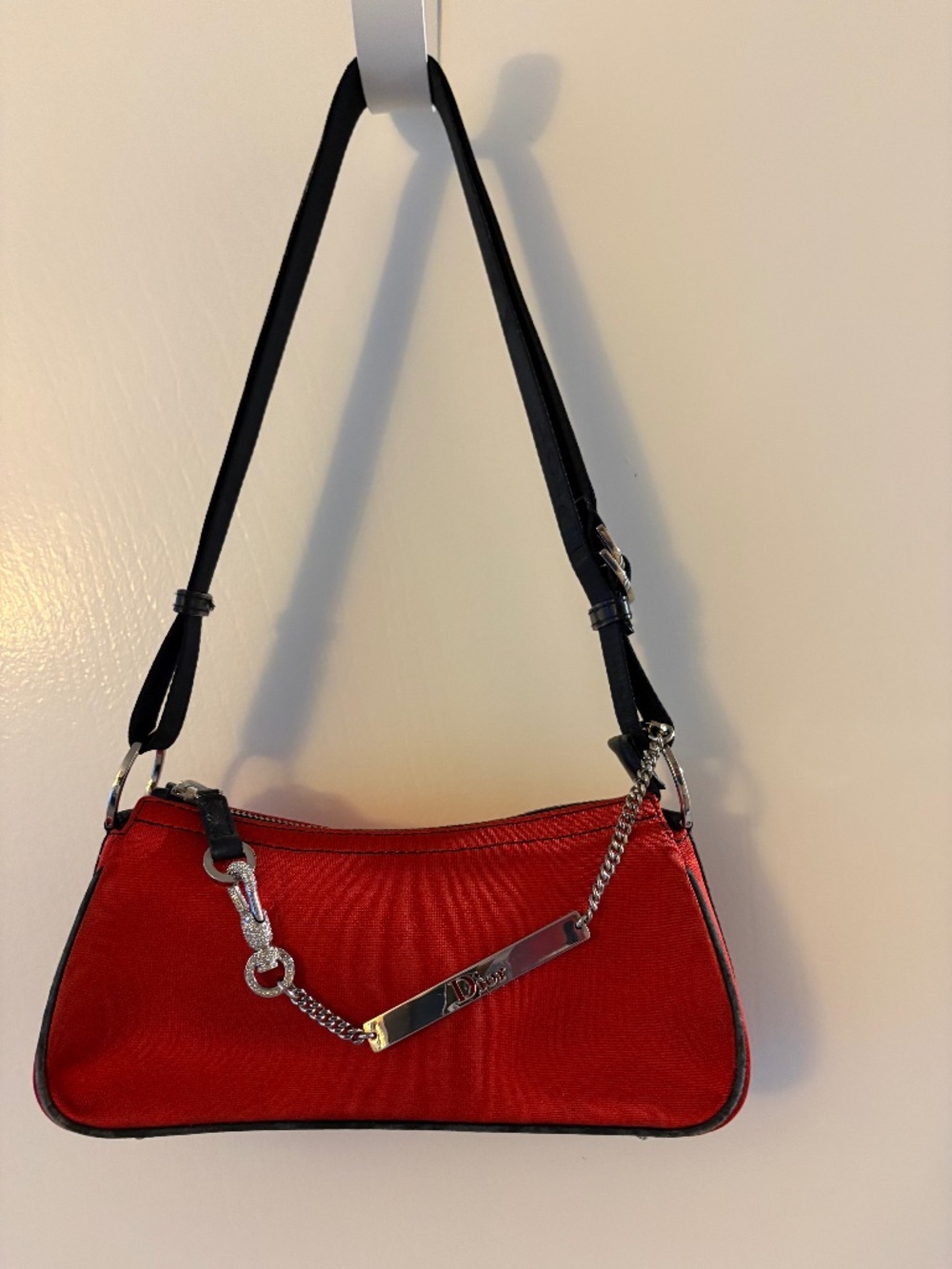 Christian Dior red handbag